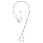 Wholesale long Chain Link Necklace Metal Ring Holder Pendant L Extender L