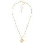 Wholesale ball Chain Necklace Pearlescent Clover Pendant L Extender L