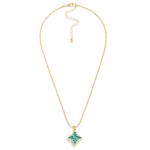 Wholesale ball Chain Necklace Pearlescent Clover Pendant L Extender L