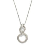 Wholesale square Chain Link Necklace Linked Circles Pendant L Extender L