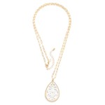 Wholesale metal Paper Clip Chain Link Necklace Marble Acetate Filigree L Extende