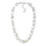 Wholesale metal Nugget Bead Beaded Necklace L Extender L