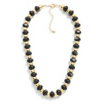 Wholesale candy Bead Beaded Necklace Gold Beads L Extender L
