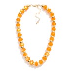 Wholesale candy Bead Beaded Necklace Gold Beads L Extender L