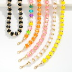 Wholesale candy Bead Beaded Necklace Gold Beads L Extender L