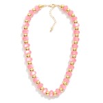 Wholesale candy Bead Beaded Necklace Gold Beads L Extender L
