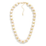 Wholesale candy Bead Beaded Necklace Gold Beads L Extender L