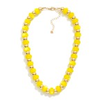 Wholesale candy Bead Beaded Necklace Gold Beads L Extender L