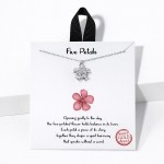Wholesale dainty Chain Link Necklace Cubic Zirconia Flower Pendant L Extender L