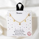 Wholesale dainty Chain Link Necklace Metal Star Cubic Zirconia Charms L Extender