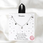 Wholesale dainty Chain Link Necklace Metal Star Cubic Zirconia Charms L Extender