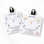 Wholesale dainty Chain Link Necklace Metal Flower Cubic Zirconia Charms L Extend