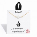 Wholesale dainty Chain Link Necklace Mother Pearl East West Cross Pendant L Exte