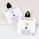 Wholesale dainty Chain Link Necklace Metal Bee Pendant L Extender L Hypoallergen