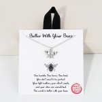 Wholesale dainty Chain Link Necklace Metal Bee Pendant L Extender L Hypoallergen