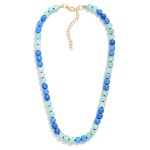Wholesale stone Beaded Necklace L Extender L
