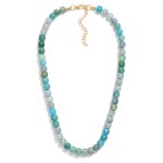 Wholesale stone Beaded Necklace L Extender L