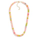 Wholesale stone Beaded Necklace L Extender L