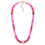 Wholesale stone Beaded Necklace L Extender L