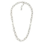 Wholesale chain Link Necklace Twisted Links Pearl Stations Gold Dipped L Extende
