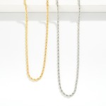 Wholesale twisted Chain Link Necklace Gold Dipped L Extender L