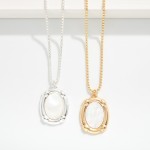 Wholesale chain Link Necklace Pearlescent Metal Pendant L Extender L