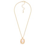 Wholesale box Chain Necklace Metal Pearlescent Pendant L Extender L