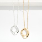 Wholesale chain Link Necklace Hollow Metal Geometric Pendant L Extender L
