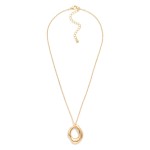 Wholesale chain Link Necklace Hollow Metal Geometric Pendant L Extender L