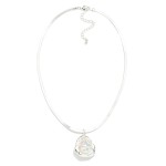 Wholesale herringbone Chain Link Necklace Pearlescent Metal Pendant L Extender L