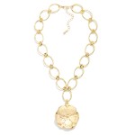 Wholesale metal Chain Link Necklace Metal Flower Pendant L Extender