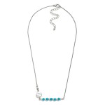 Wholesale chain Link Necklace Stone Beaded Bar Pearl Pendant L Extender L