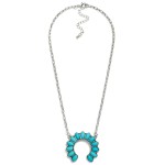 Wholesale chain Link Necklace Stone Studded Upside Down Crescent Pendant L Exten