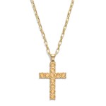 Wholesale chain Link Necklace Stone Studded Cross Pendant L Extender L
