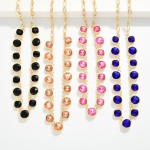 Wholesale metal Chain Link Necklace Glass Crystal Charms L Extender L