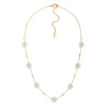 Wholesale chain Link Necklace Beaded Flower Stations L Extender L