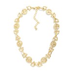 Wholesale linked Horsebit Horse Medallion Chain Link Necklace L Extender L