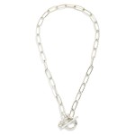 Wholesale paperclip Chain Link Necklace Horsbit Toggle Clasp L