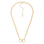 Wholesale circle Link Chain Link Necklace Horsebit Station L Extender L