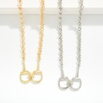 Wholesale circle Link Chain Link Necklace Horsebit Station L Extender L