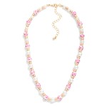 Wholesale chinoiserie Bead Pearl Beaded Necklace L Extender L