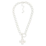 Wholesale circle Link Chain Link Necklace Necklace Horsebit Metal Studded Plus C