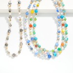 Wholesale stone Beaded Necklace Pearl Gold Details L Extender L