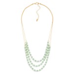 Wholesale layered Pearl Faceted Bead Beaded Chain Link Necklace L Extender L