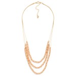 Wholesale layered Metal Faceted Bead Beaded Chain Link Necklace L Extender L