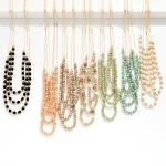 Wholesale layered Metal Faceted Bead Beaded Chain Link Necklace L Extender L