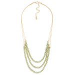 Wholesale layered Metal Faceted Bead Beaded Chain Link Necklace L Extender L