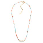 Wholesale faceted Bead Pearl Beaded Necklace L Extender L