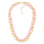 Wholesale layered Chain Link Long Stone Bead Beaded Necklace L Extender