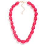 Wholesale marbled Acetate Nugget Beaded Necklace L Extender L